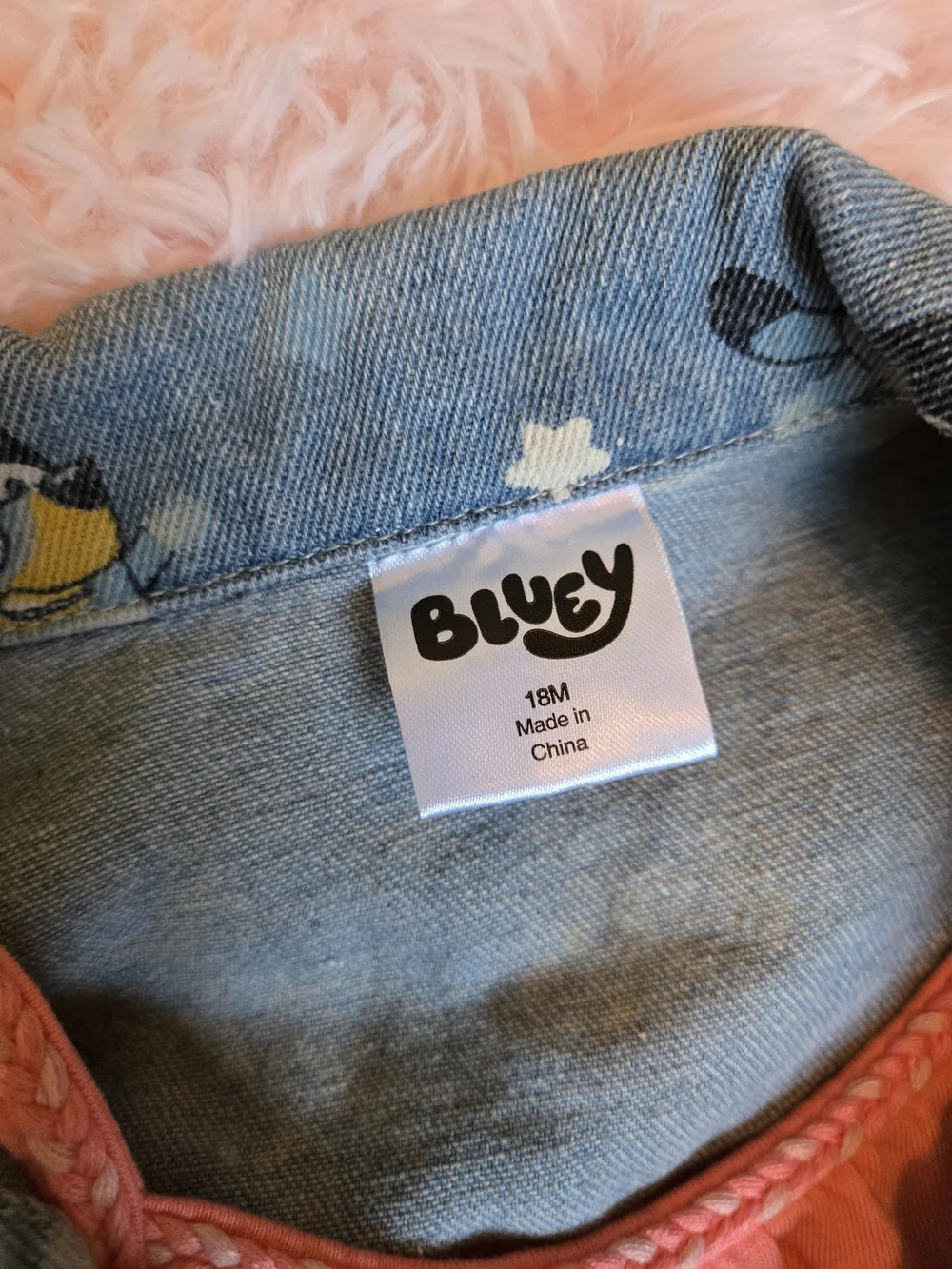 Lucy Blue Denim Jacket with Coral Dress Set